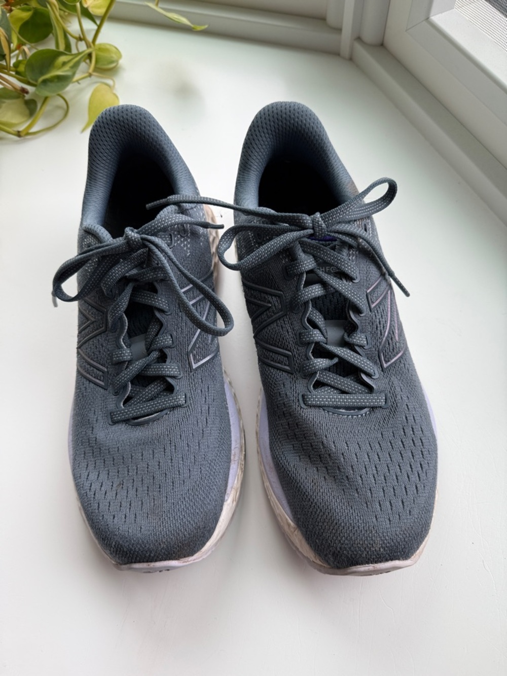 New Balance Women's Athletic Running Shoes - Dark Gray with Light Pink Accents